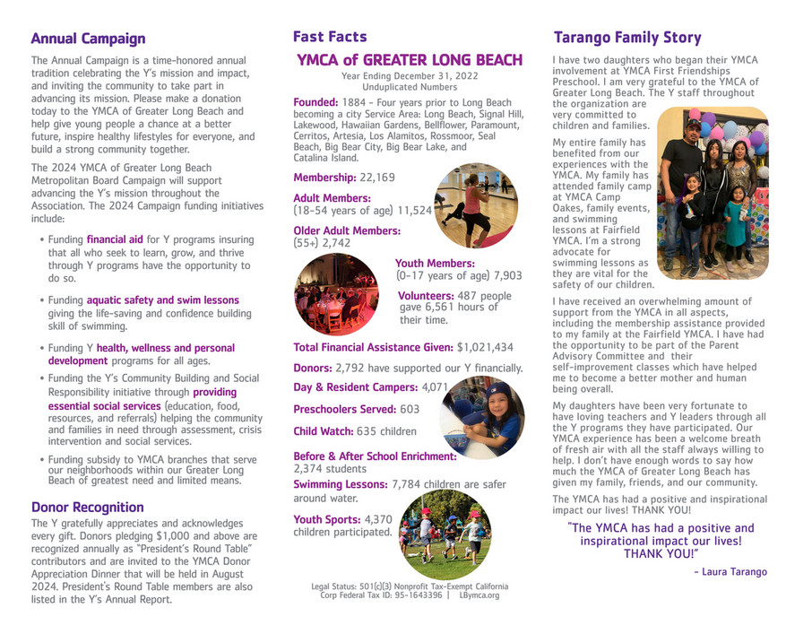 YMCA of Greater Long Beach - Campaign_2023_brochure - Page 1 - Created ...