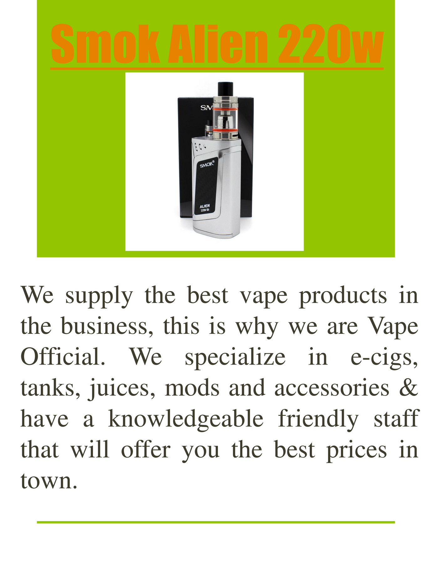 Alien Vape - Smok Alien 220w - Page 6-7