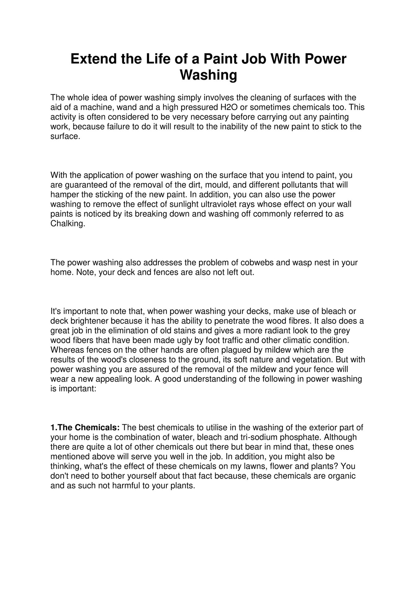 GIT Extend the Life of a Paint Job With Power Washing Page 1