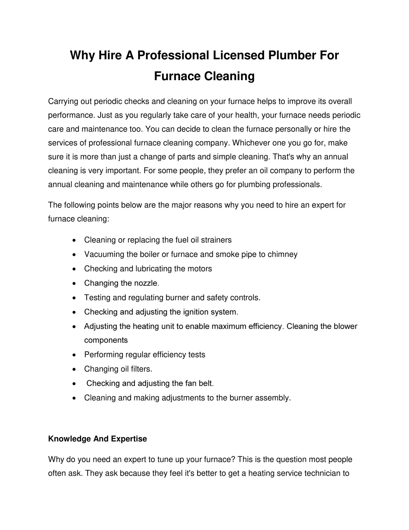GIT Why Hire A Professional Licensed Plumber For Furnace Cleaning Page 1 Created with GIT Why Hire A Professional Licensed Plumber For Furnace Cleaning Page 1 Created with