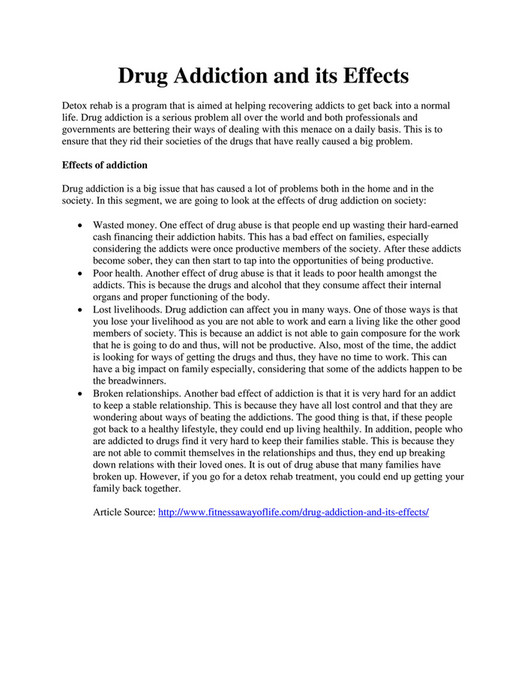 GIT - Drug Addiction and its Effects - Page 1 - Created with Publitas.com