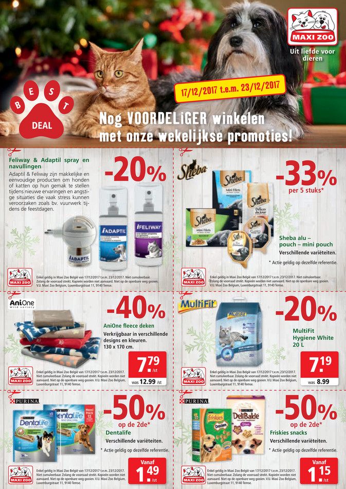 Maxi Zoo folder van 17/12/2017 tot 23/12/2017 - Maxi Zoo Bestdeal December NL W3 web.pdf