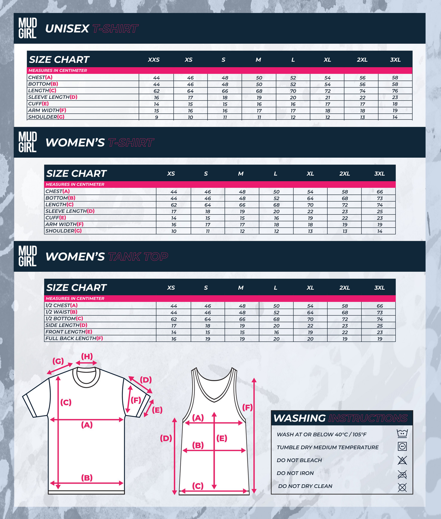 Sportera - SIZING CHART // WOMEN TSHIRT-TANKTOP - Page 1 - Created with ...