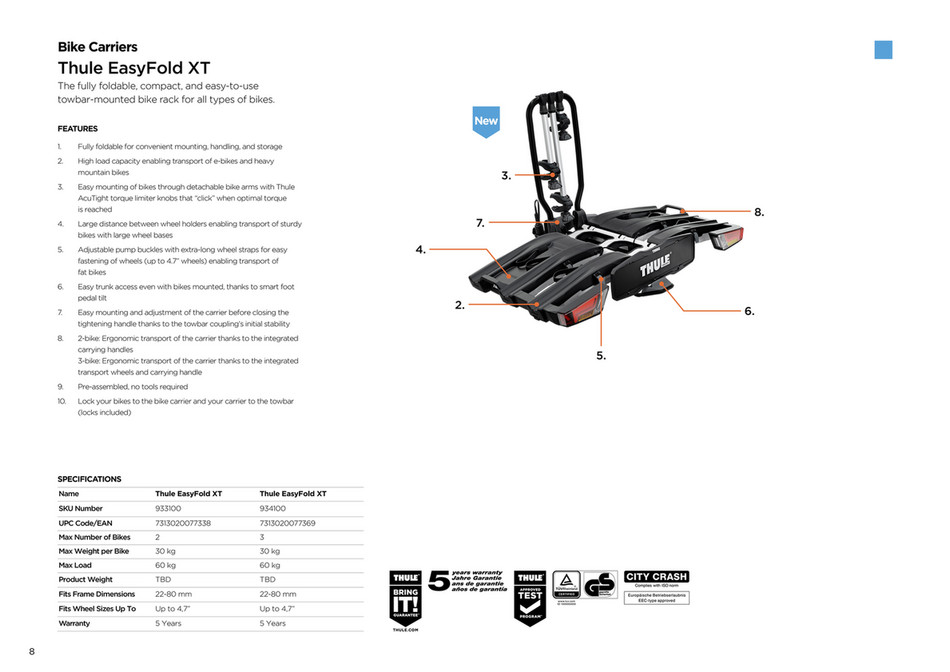 Biolab d.o.o. Thule katalog biciklisti ki nosa i 2017 Page 8 9