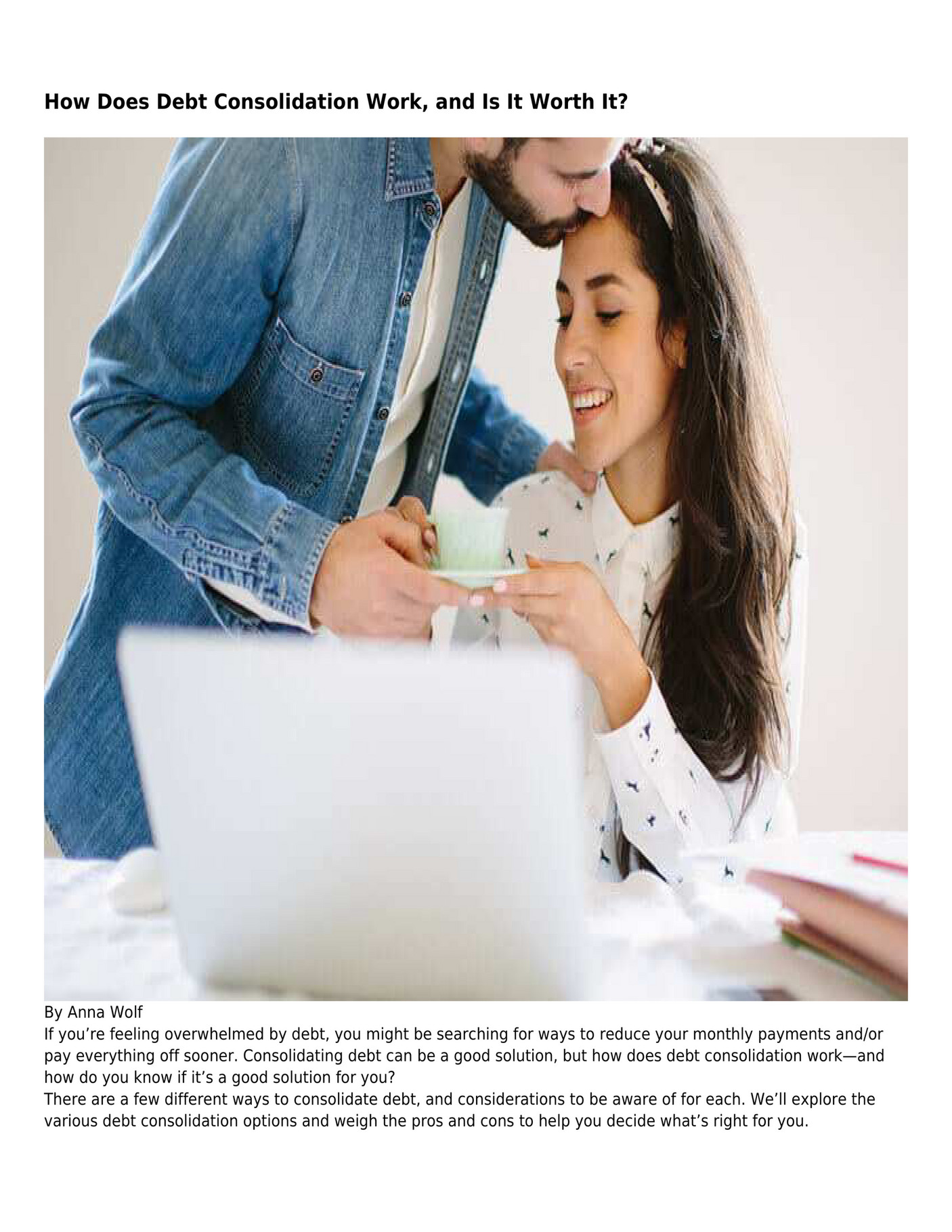 Rise How Does Debt Consolidation Work, and Is It Worth it? Page 1