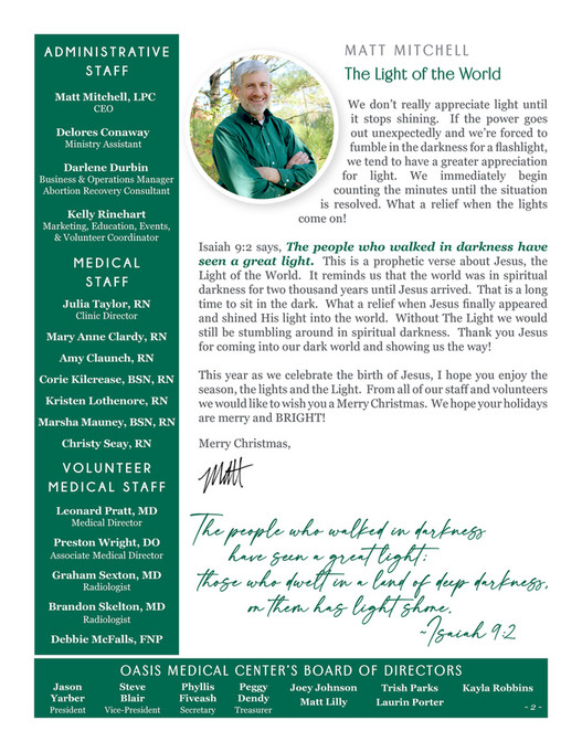 Oasis Medical Center - OMC November 2022 Newsletter - Page 1 - Created ...