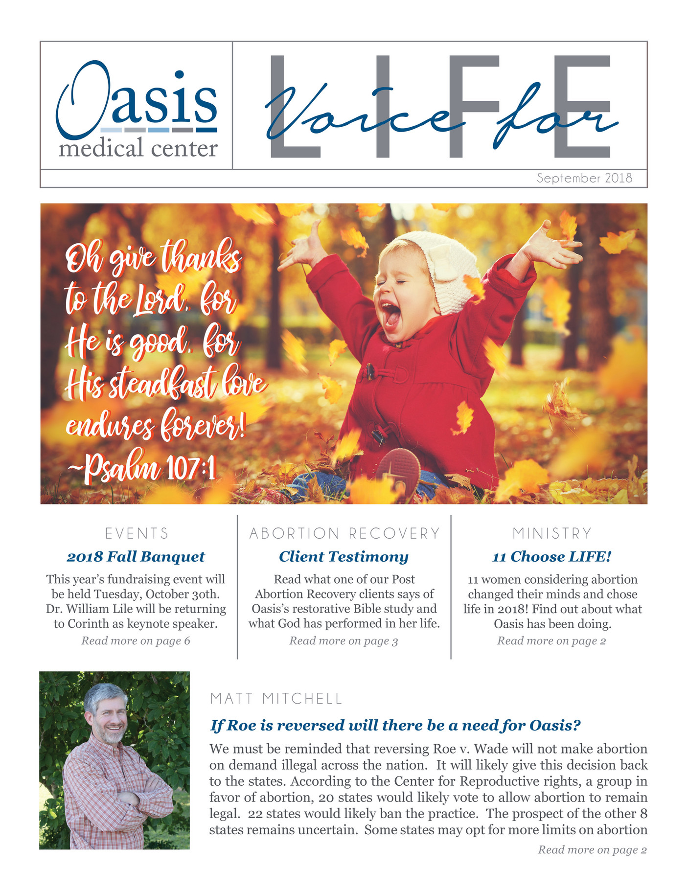 Oasis Medical Center - September 2018 Newsletter - Page 1 - Created ...