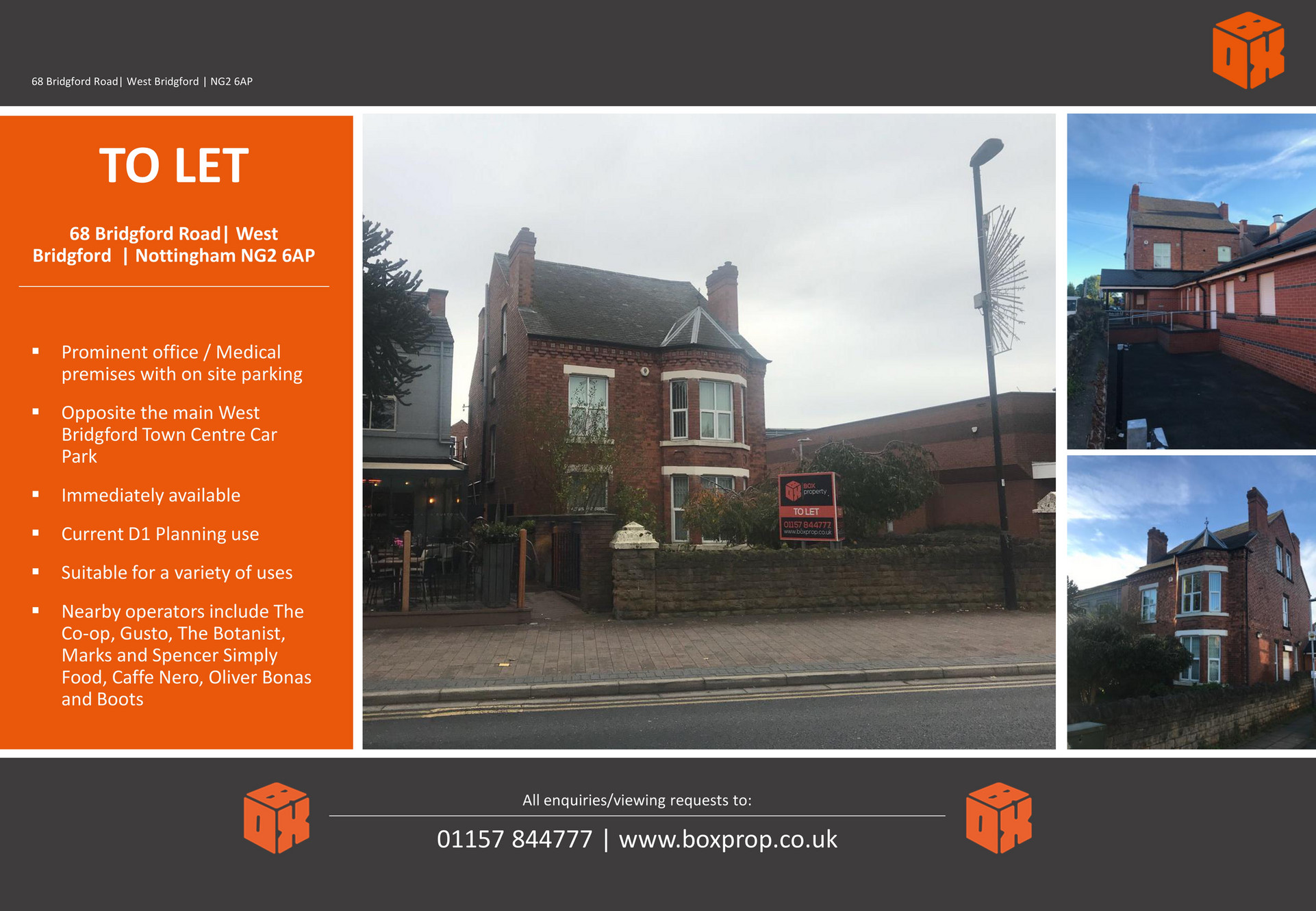 Box property consultants 68 Bridgford Road, West Bridgford Medical