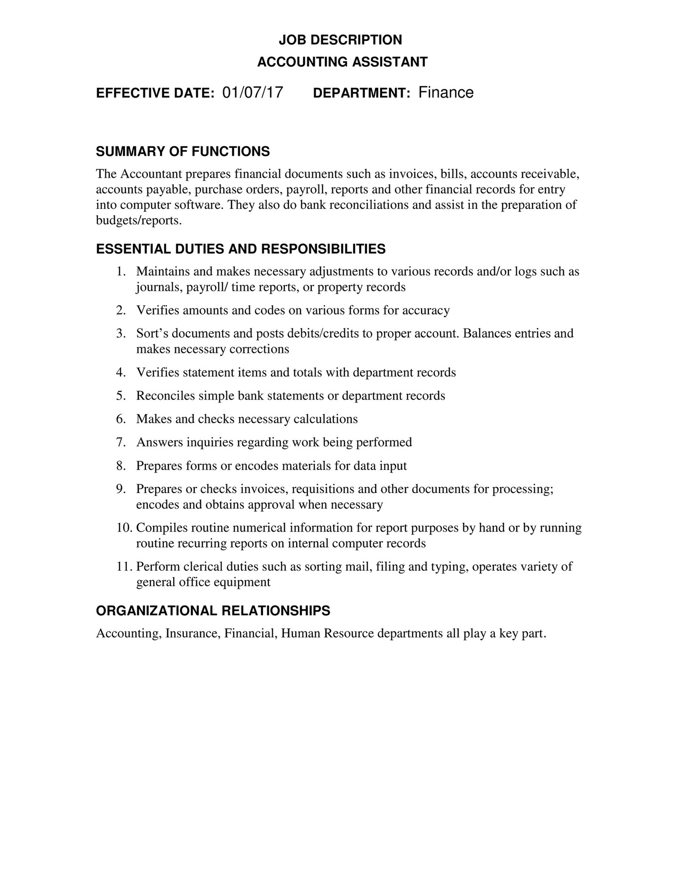 LST Accountant JOB DESCRIPTION Page 1 Created With Publitas