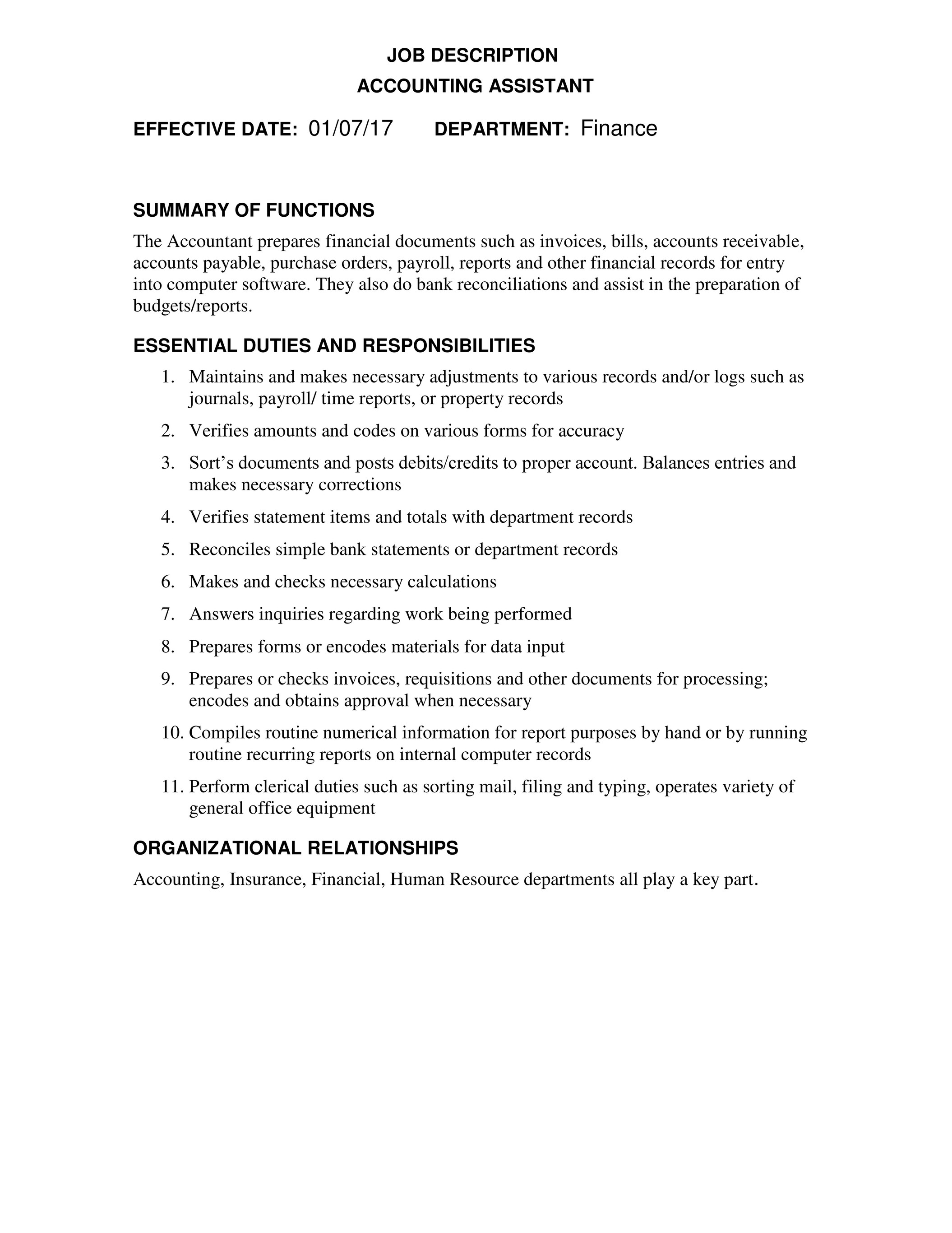 Senior Financial Accountant Job Description Pdf Top 25 Accountant 