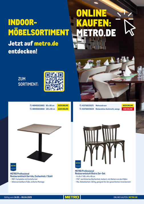 Online: Indoor-Möbelsortiment