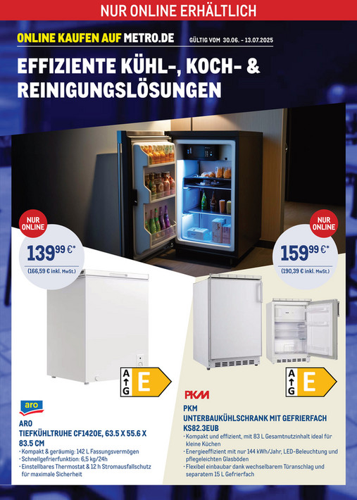 Online: Kühlen, Kochen, Reinigen