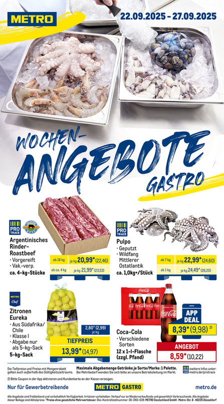 Wochen-Angebote Gastro