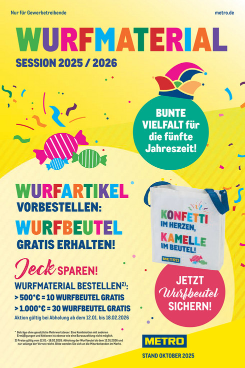 Wurfmaterial Karneval