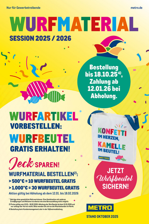 Wurfmaterial Karneval