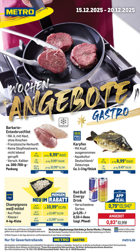 Wochen-Angebote Gastro