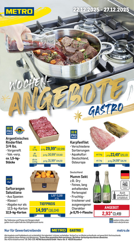 Wochen-Angebote Gastro
