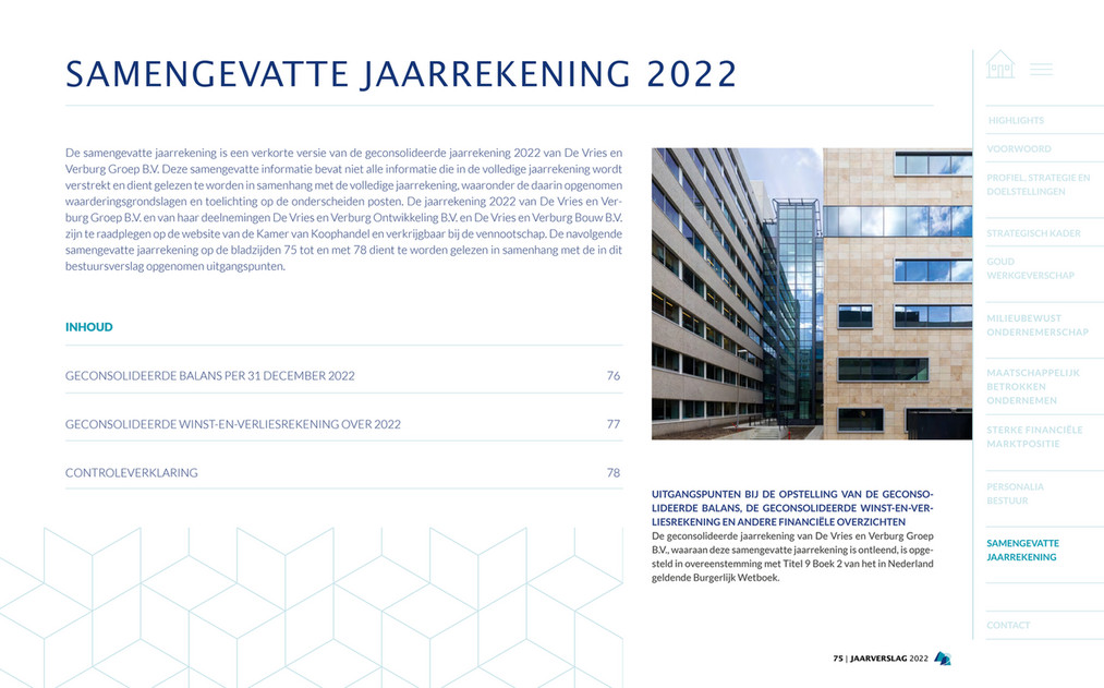 De Vries En Verburg - Jaarverslag 2022 De Vries En Verburg - Page 75