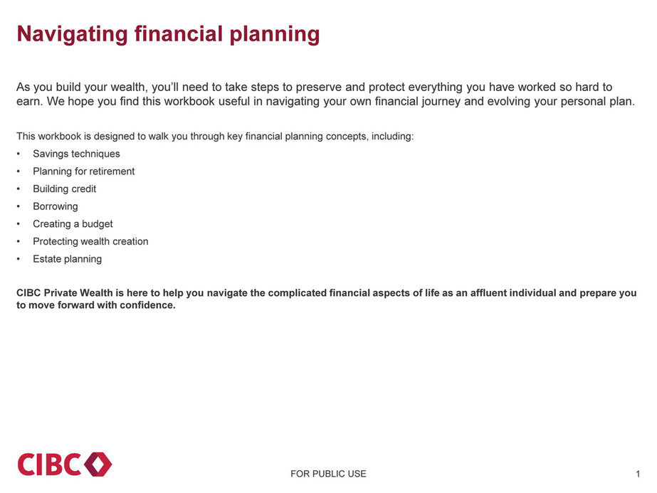 CIBC US - Navigating Financial Planning (Fillable PDF).PDF - Page 1