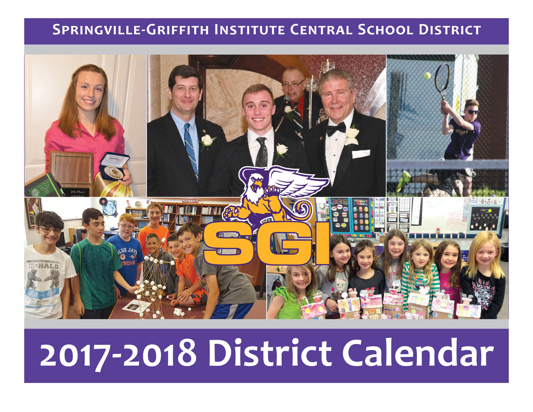 SpringvilleGriffith Institute Schools SGI Wall Calendar 2017 2018