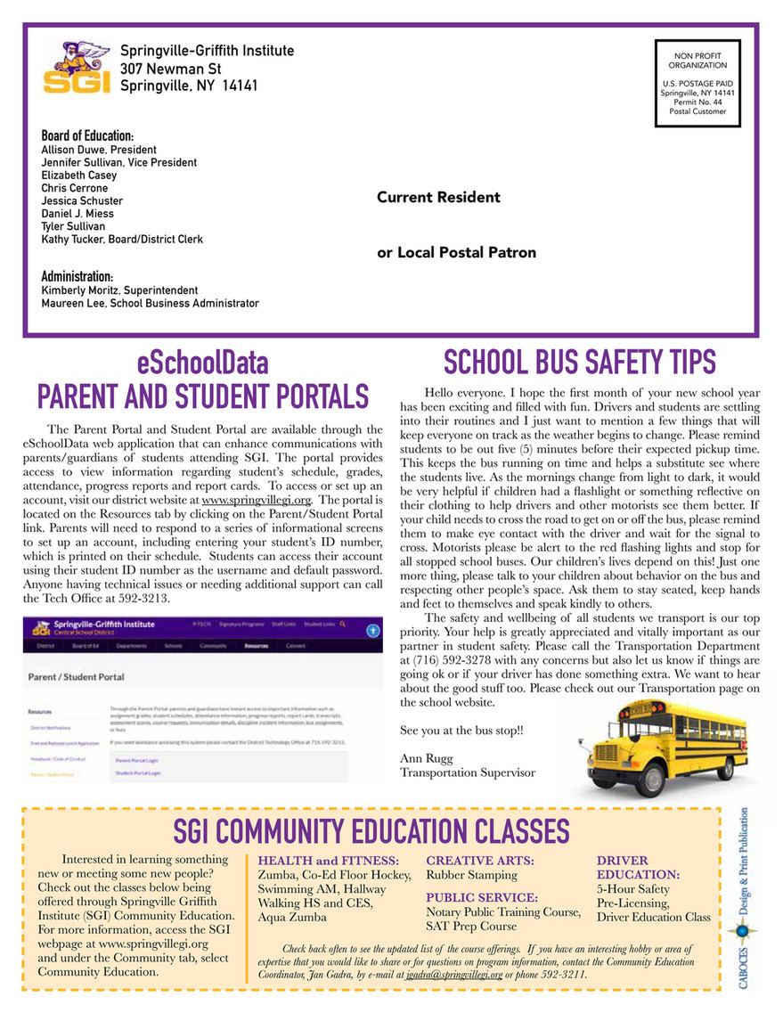 Springville-Griffith Institute Schools - SGI Bulletin October 2018 - Page  20 - Created with Publitas.com