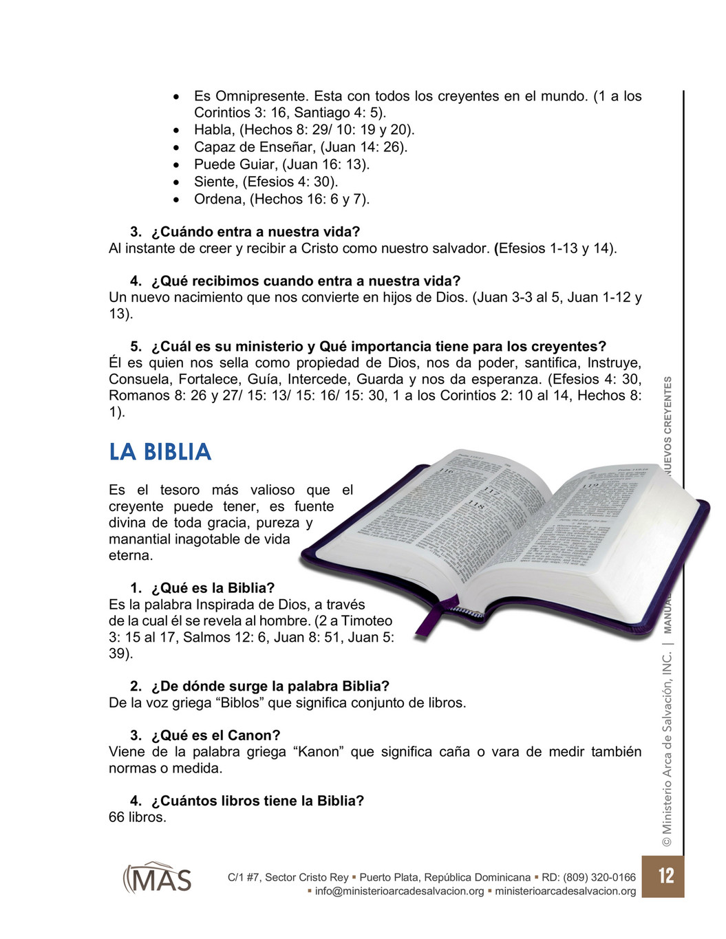 Arca De Salvacion Radio Manual Nuevo Creyente Pagina 12 Created With Publitas Com