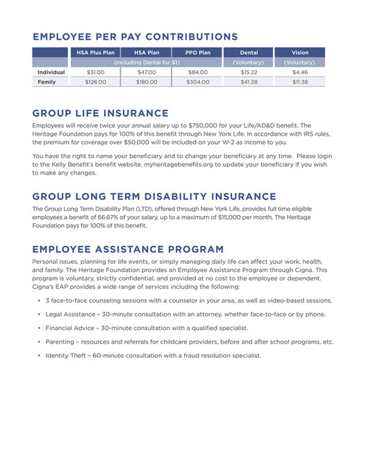 Kelly Benefits - The Heritage Foundation 2024 Benefit Guide - Page 12-13