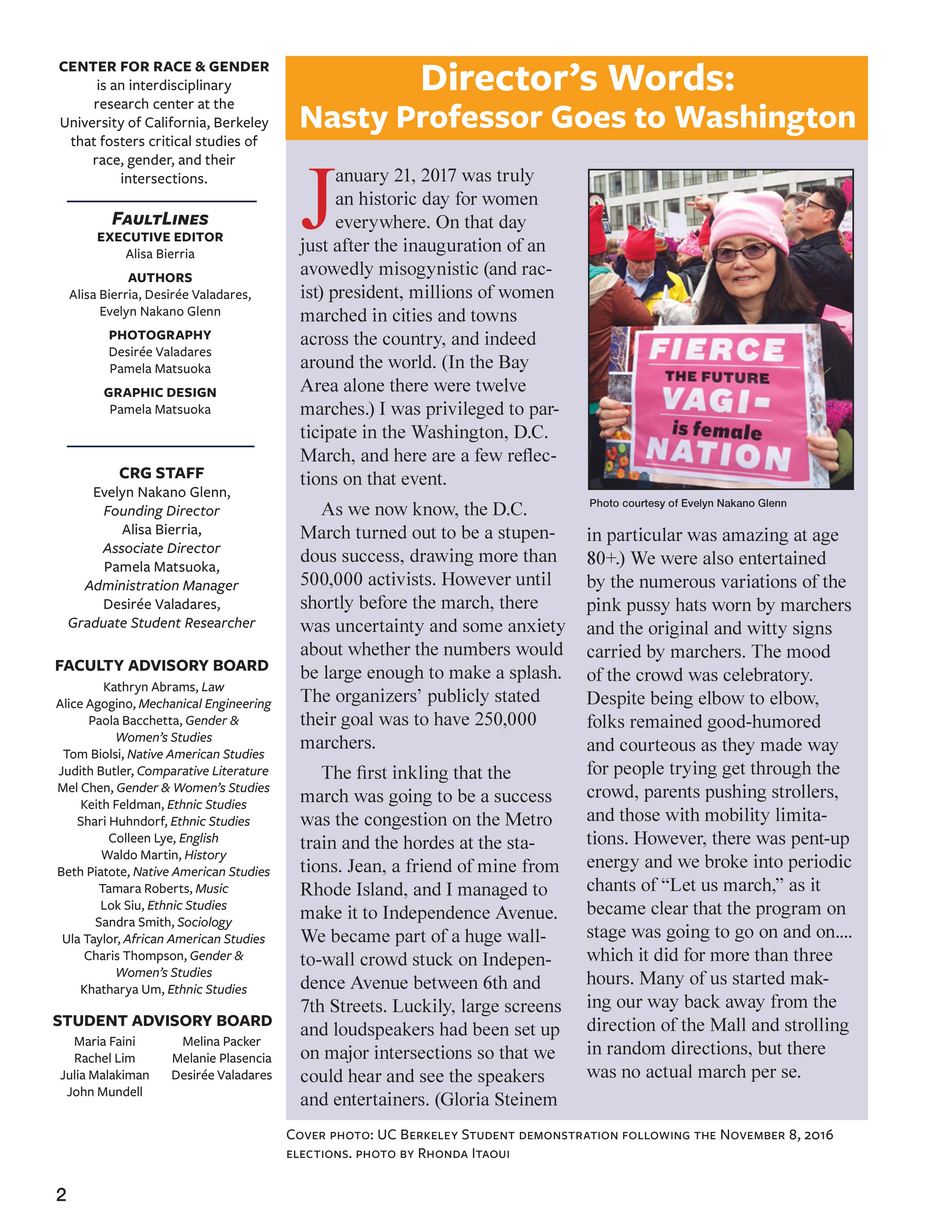 Center For Race Gender Uc Berkeley Faultlines Newsletter Spring 17 Page 1 Created With Publitas Com