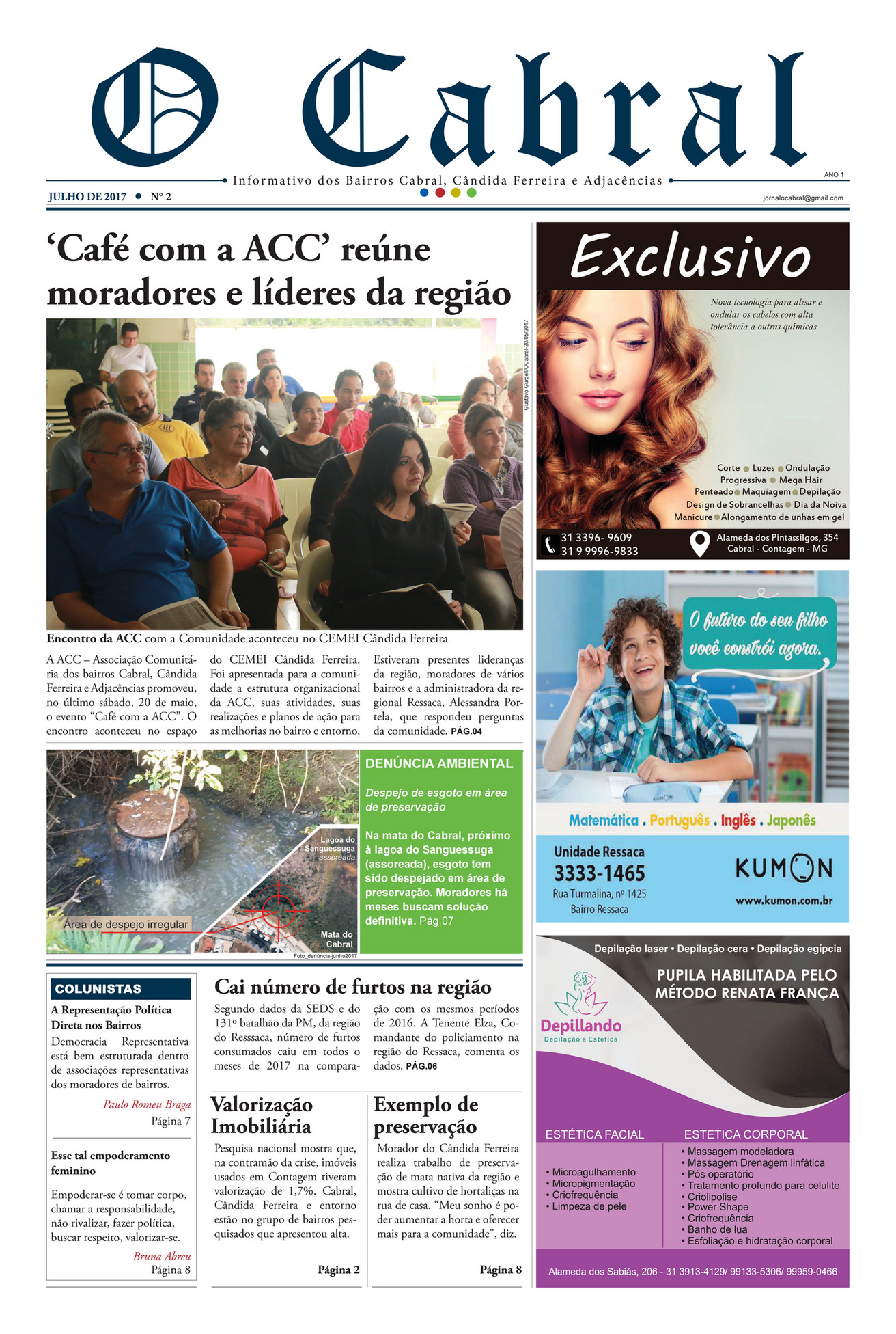 Jornal O Cabral Edição De Julho Página 1 Created With 6332