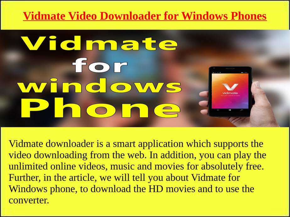 vidmate video converter free download