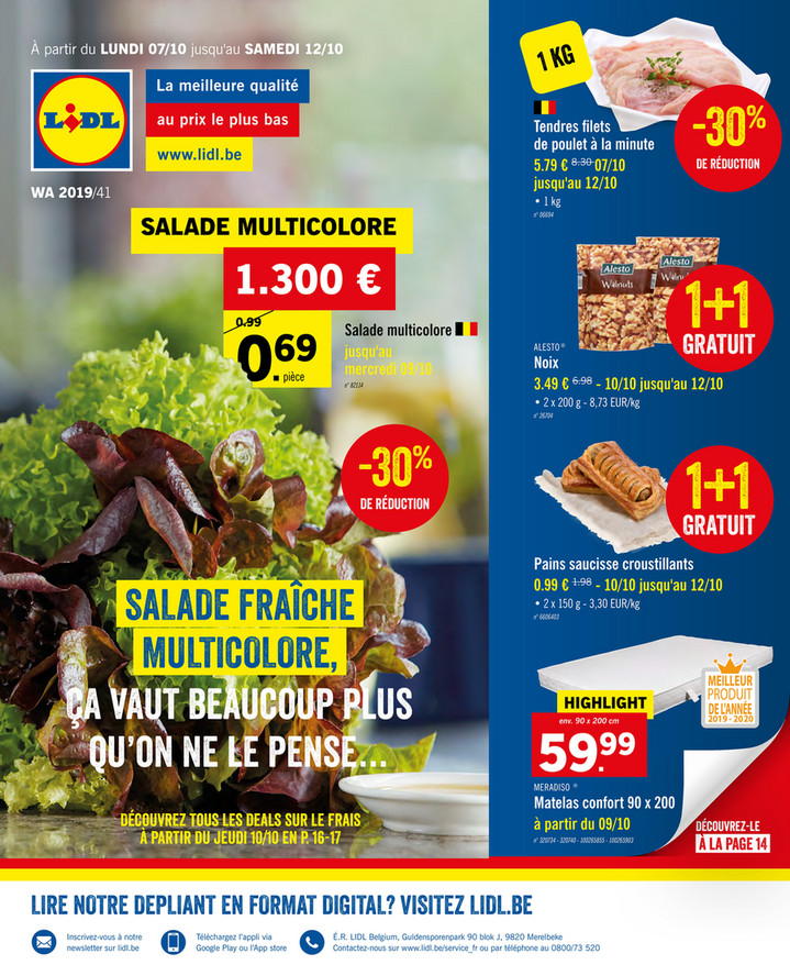 Folder Lidl du 07/10/2019 au 12/10/2019 - Promotions de la semaine 41