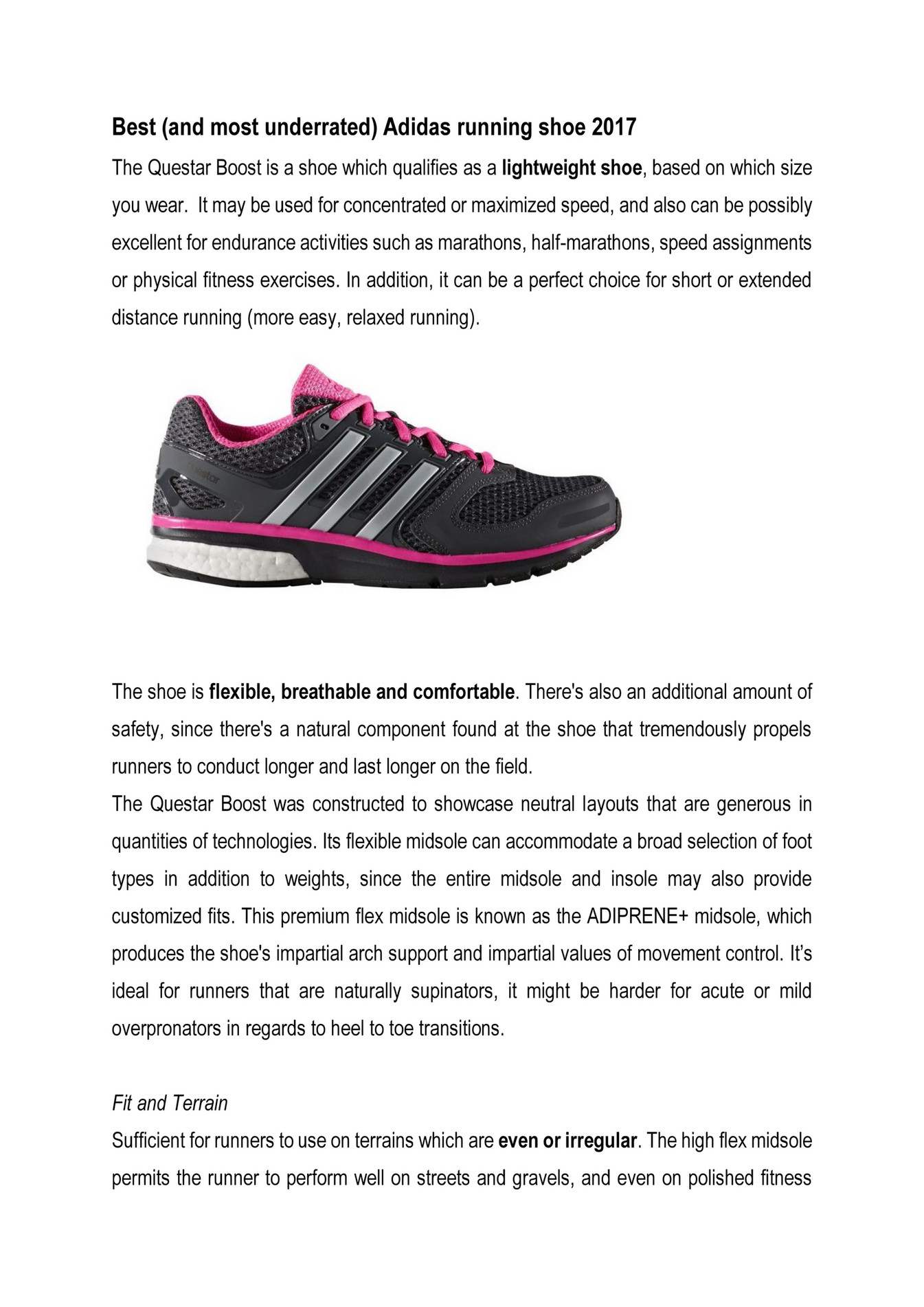 underrated Adidas running shoe 