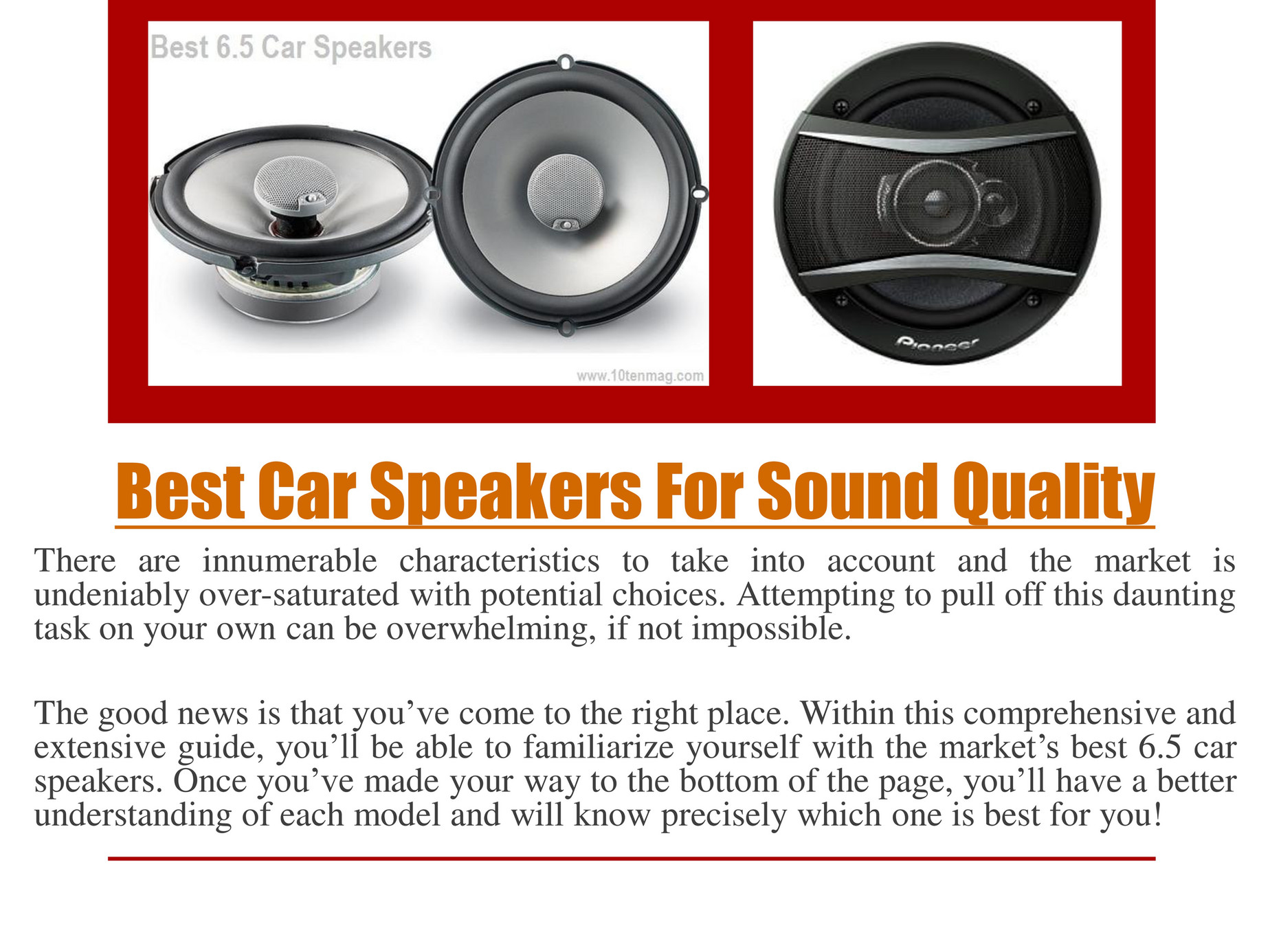 car speakers Best Car Speakers For Sound Quality Page 1 Created