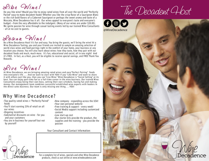 Wine Decadence - Host Brochure - Page 1 - Created with Publitas.com