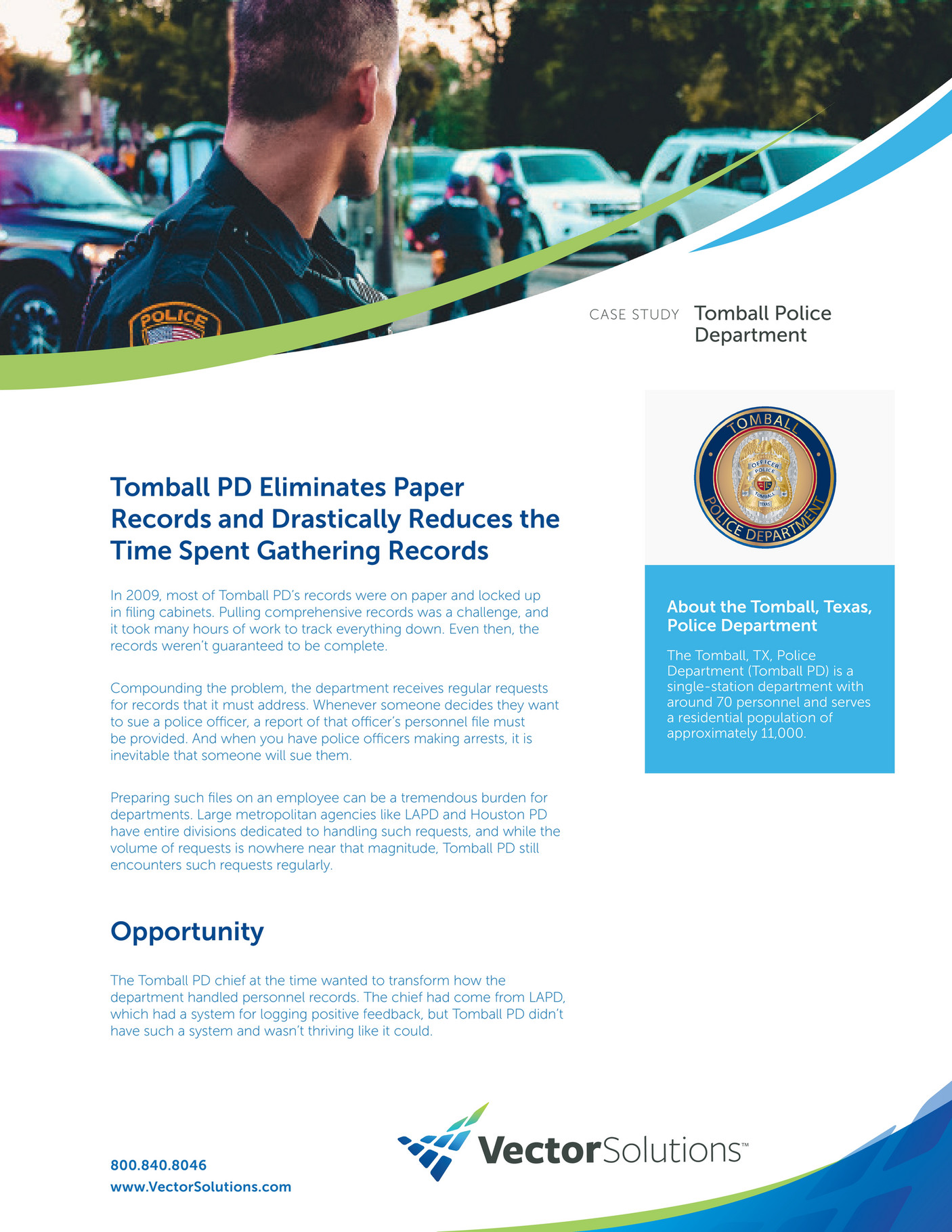 Vector Solutions Public Sector - Tomball Police Department - Guardian Tracking Case Study - Page 1