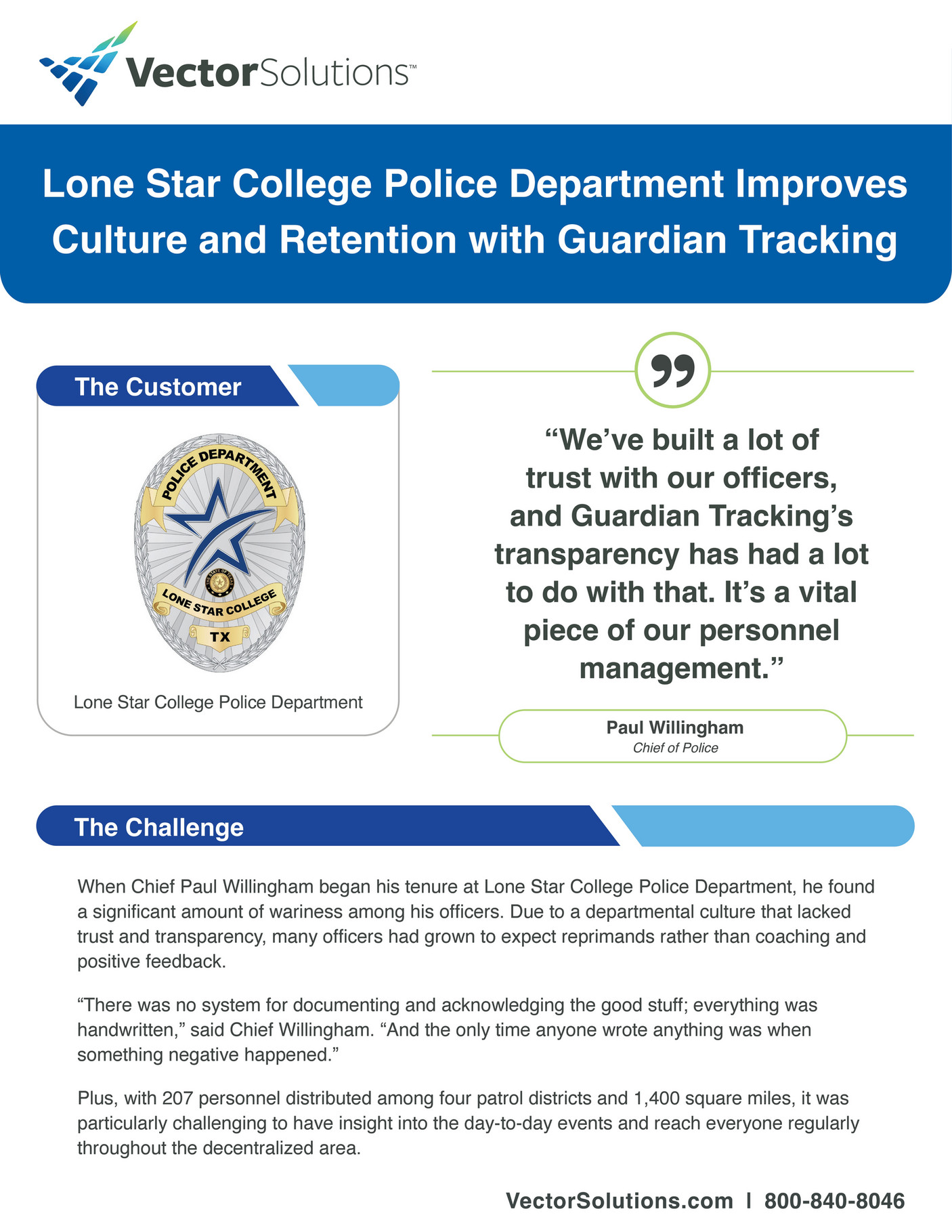 Vector Solutions Public Sector - Lone Star College Police Department Case Study - Page 1