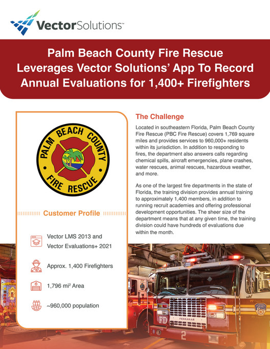 Vector Solutions Public Sector Palm Beach County Fire Rescue Case