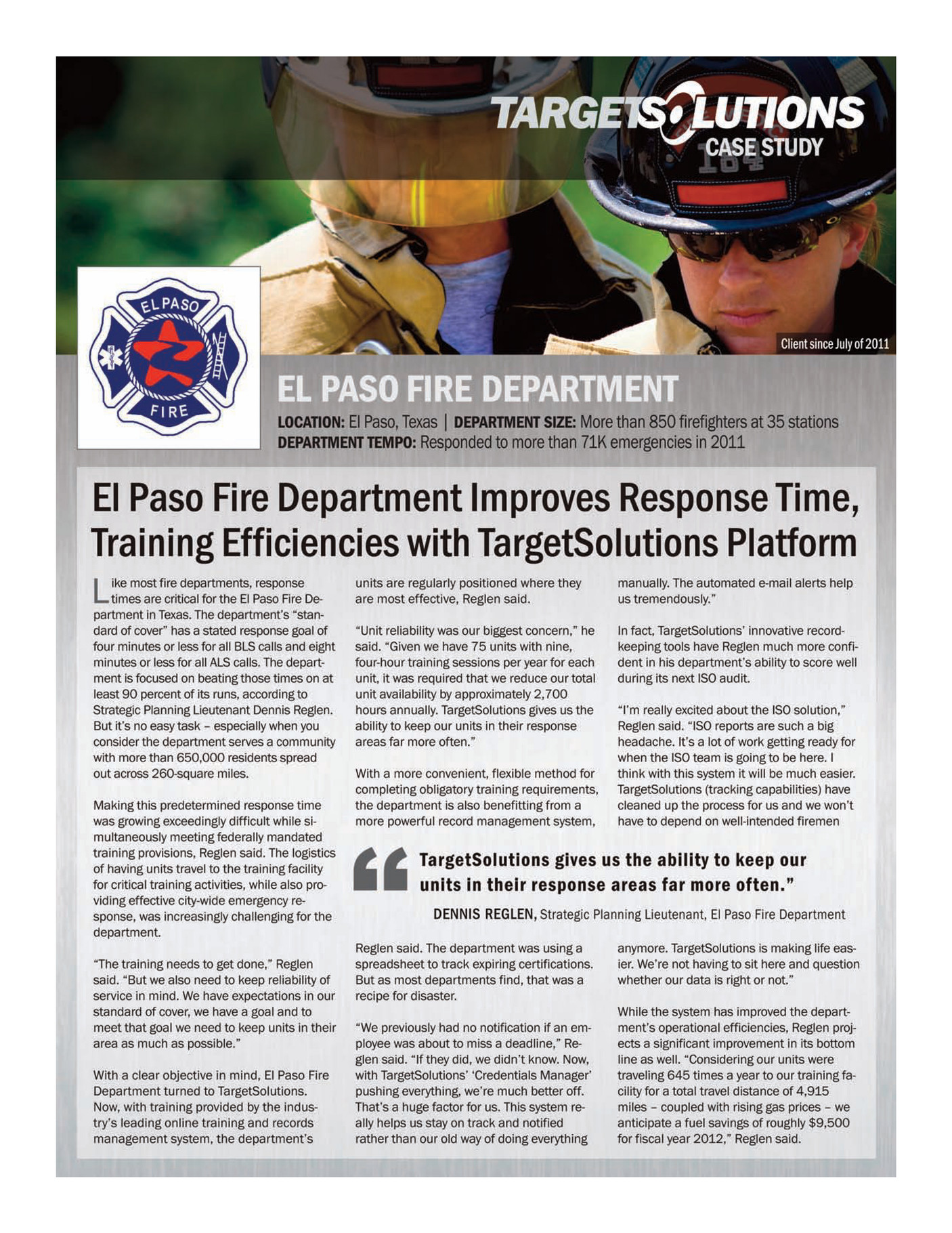 Vector Solutions Public Sector - El Paso Fire Department Success Story ...