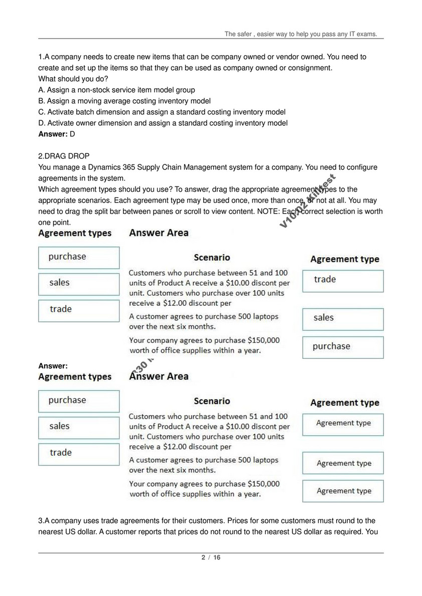 MB-330 Test Score Report