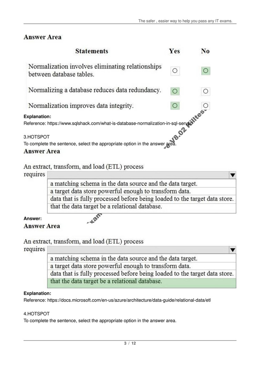 Killtest - Real DP-900 Exam Questions Microsoft Azure V8.02 Killtest - Page  2-3 - Created with Sns-Brigh10