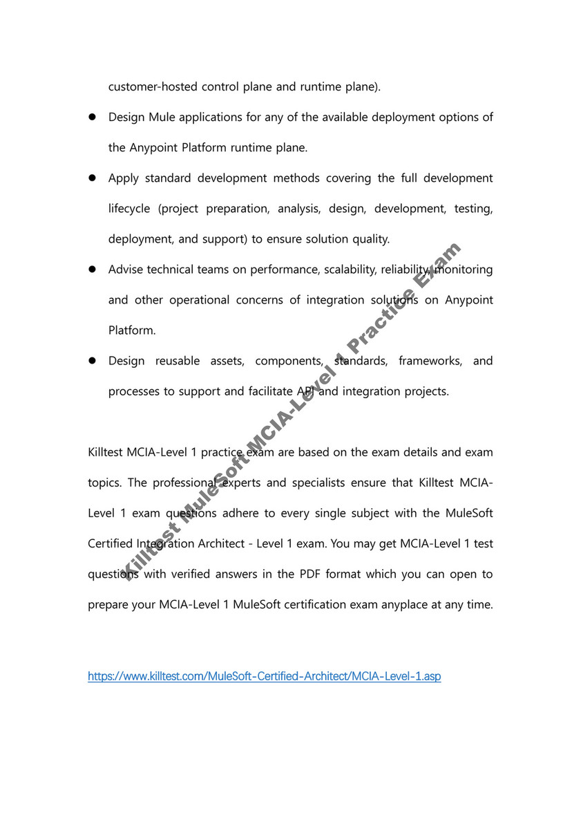 Latest MCIA-Level-1 Test Sample