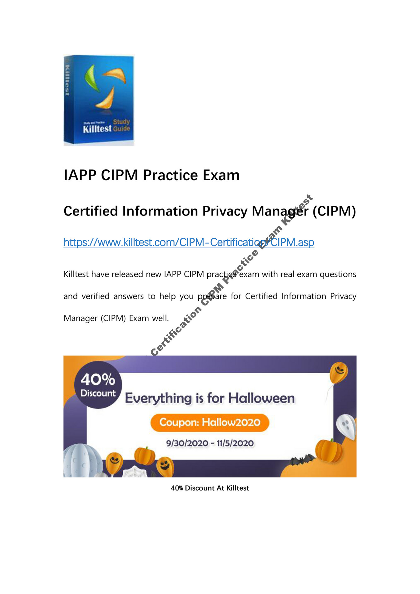 New CIPM Test Notes