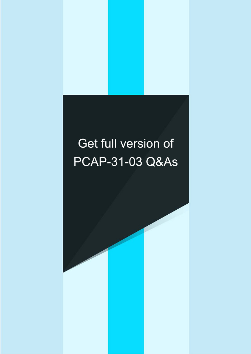 PCAP-31-03 Exam Tests