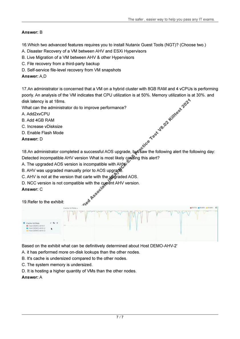 Killtest Latest Nutanix Certified Associate Nca Nca 5 15 Practice Test V8 02 Killtest 21 Page 4 5 Created With Publitas Com