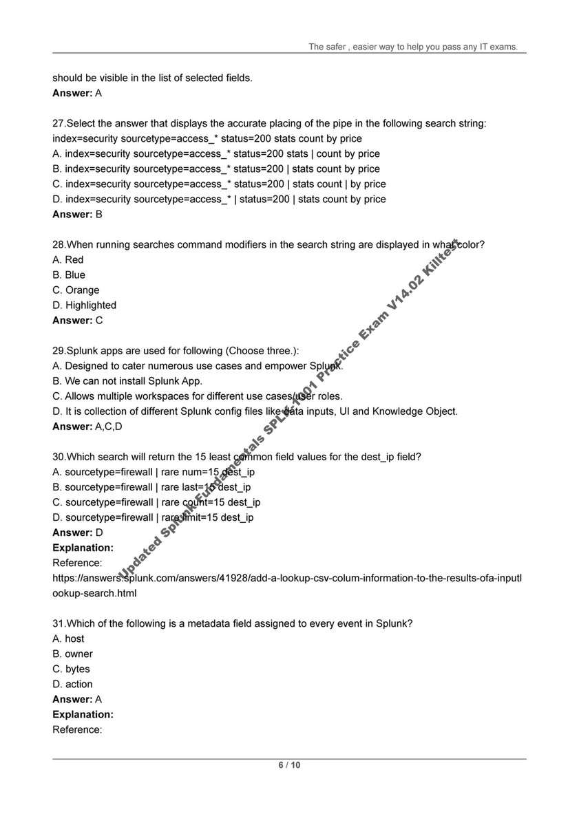 New SPLK-1002 Test Registration