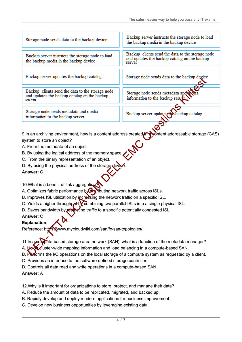 Killtest Updated Dell Emc Dea 1tt4 Exam Questions V14 02 Page 2 3 Created With Publitas Com