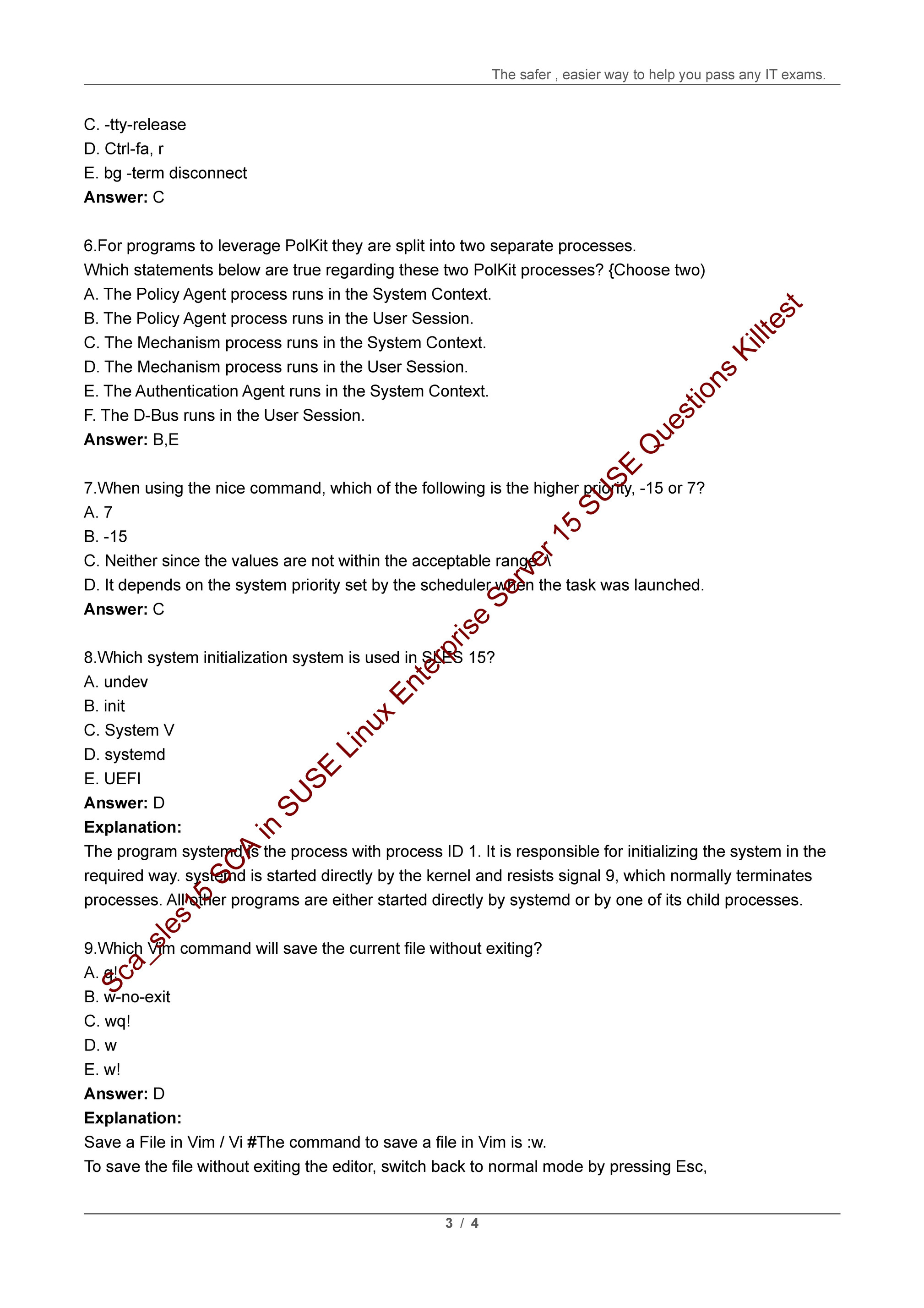 SCA_SLES15 Certification Practice