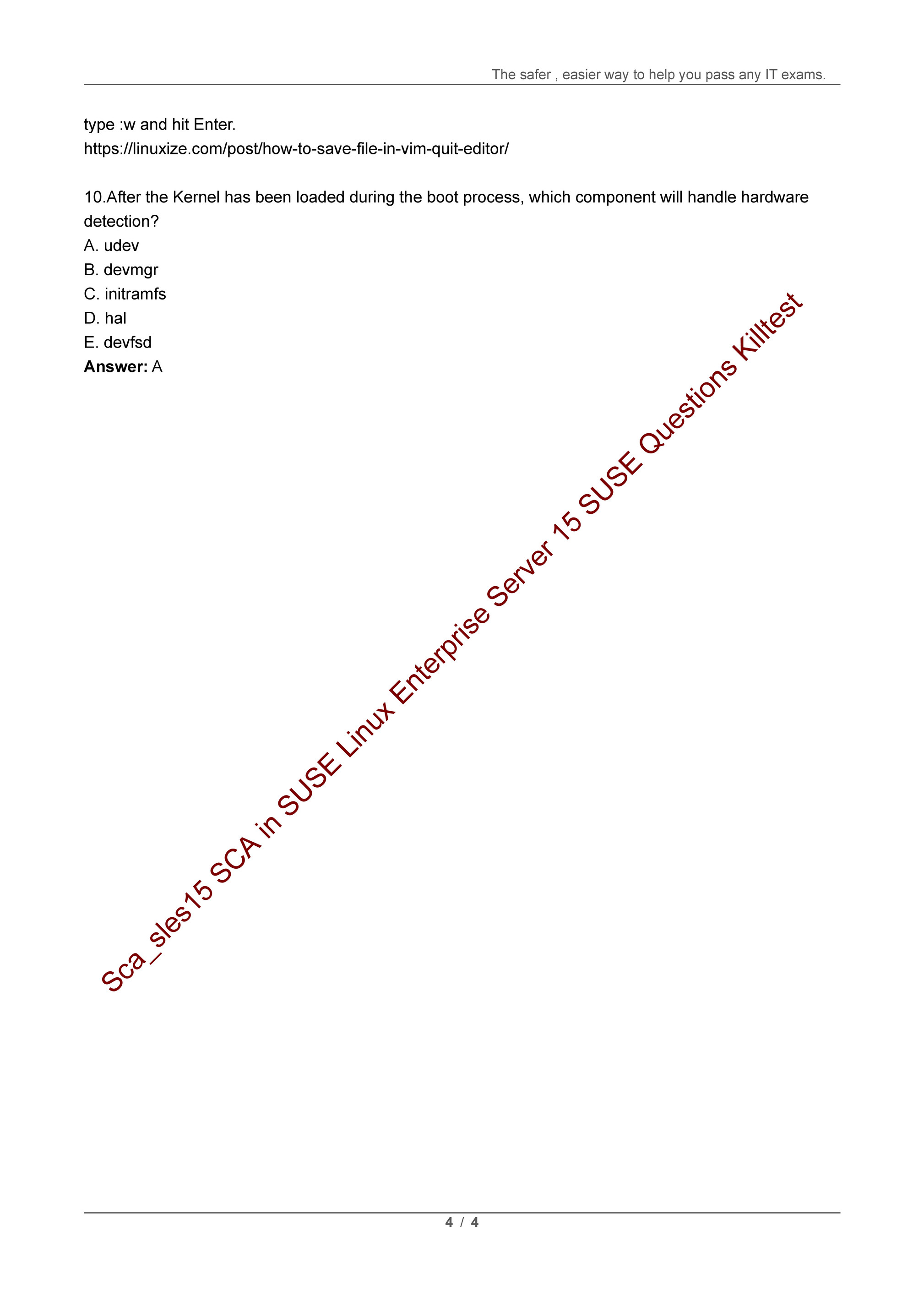 Latest SCA_SLES15 Test Practice