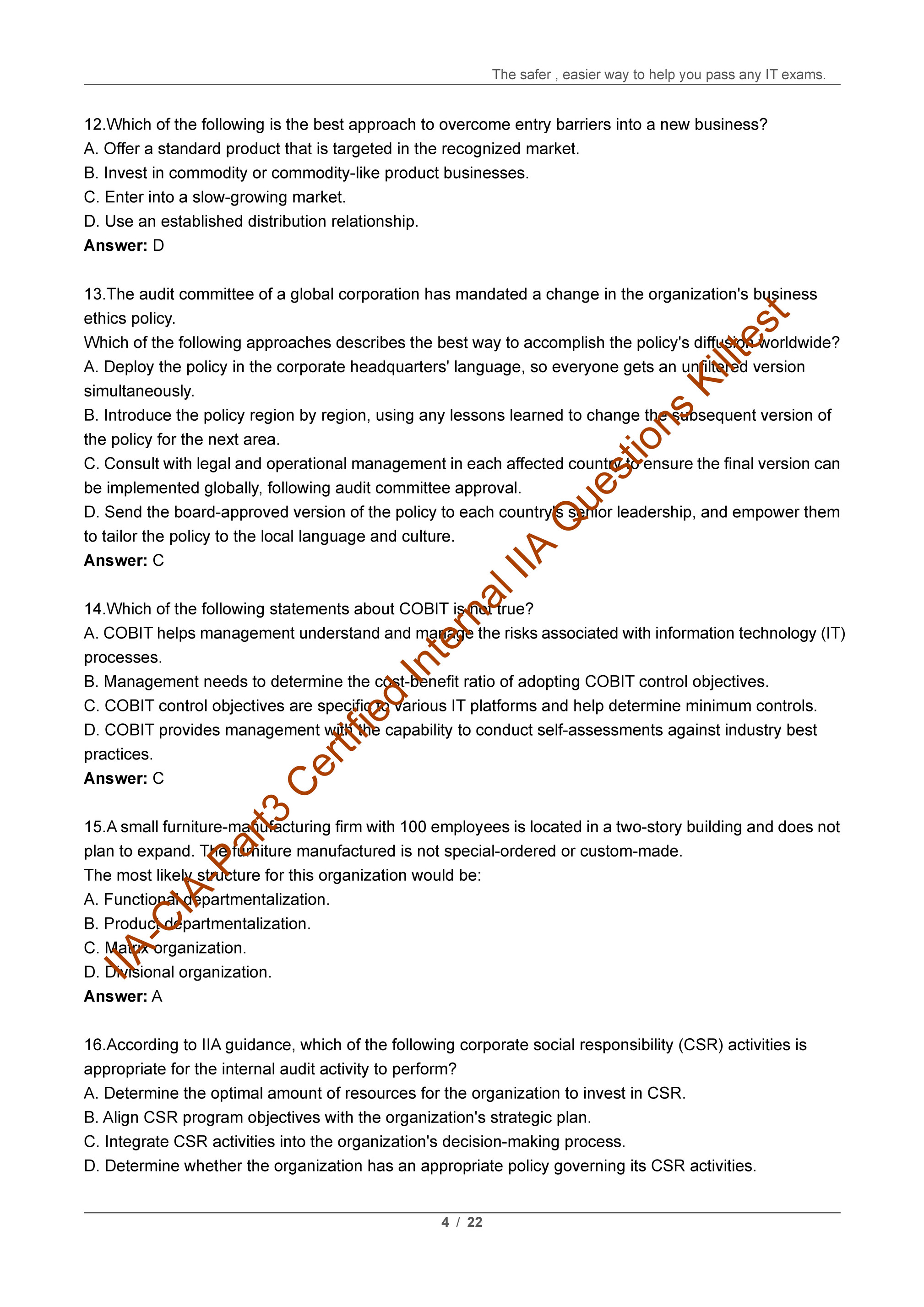 IIA-CIA-Part3的中率