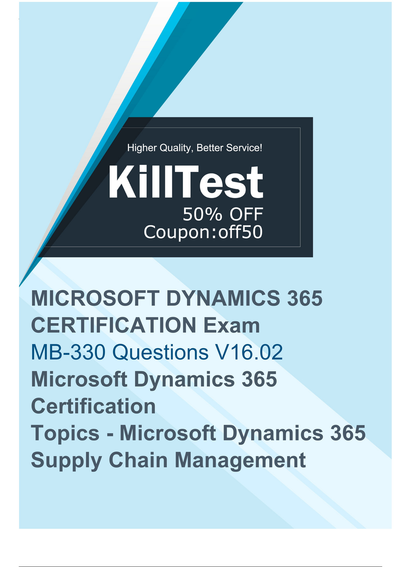 Killtest - Real MB-330 Practice Questions - Best Way To Pass Microsoft Sns-Brigh10